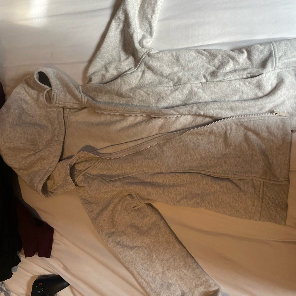grey zip up